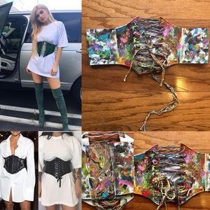 Customer rainbow corset belt one size S M …